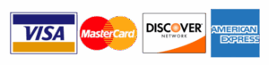 Visa, Mastercard, Discover, American Express